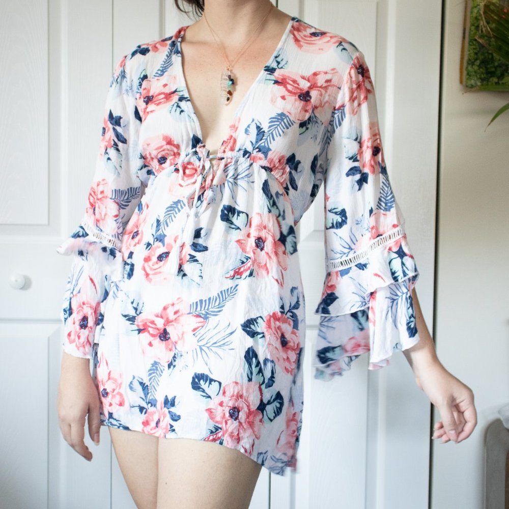 Blue Island Summer Dress/Beach Cover Up